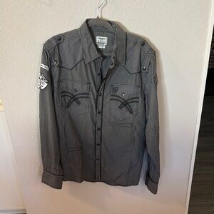 Black Lightweight Shirt Jacket with Utility Style